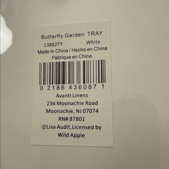 NWT Avanti Butterfly Garden Jar with Avanti Butterfly Garden Tray - Picture 7 of 13